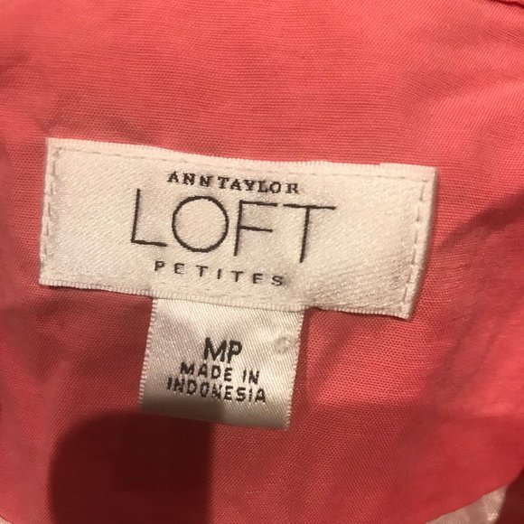 Loft Ann Taylor Pink Light Spring/Summer Jacket size Medium Petite - Picture 5 of 6
